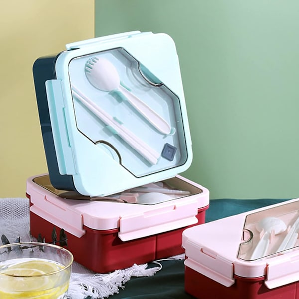 3-i-1 Bento Lunchlåda för Barn, 3 Fack Vuxna Lunch C