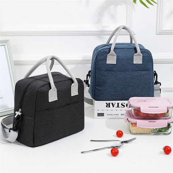 Lunch bag Student Thermal Lunch box BLUE blå blue