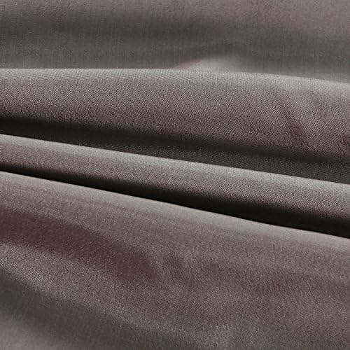 Dusjforheng Vanntett Polyesterstoff med Plastringer for Bad Mørk Grå 80 x 180 cm