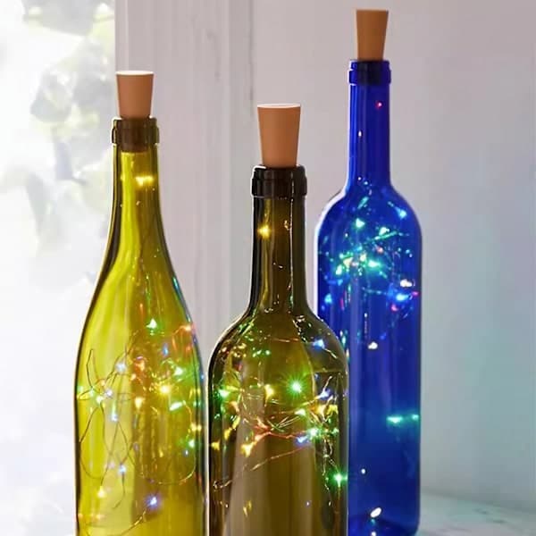 Paris_Flaskelys LED varmhvit gul