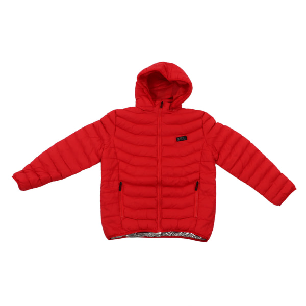 11 områden Uppvärmd Jacka Utomhus USB Elvärmejackor Warm Sprots Thermal Coat Kläder Uppvärmningsbar bomullsjacka för män Röd XXL