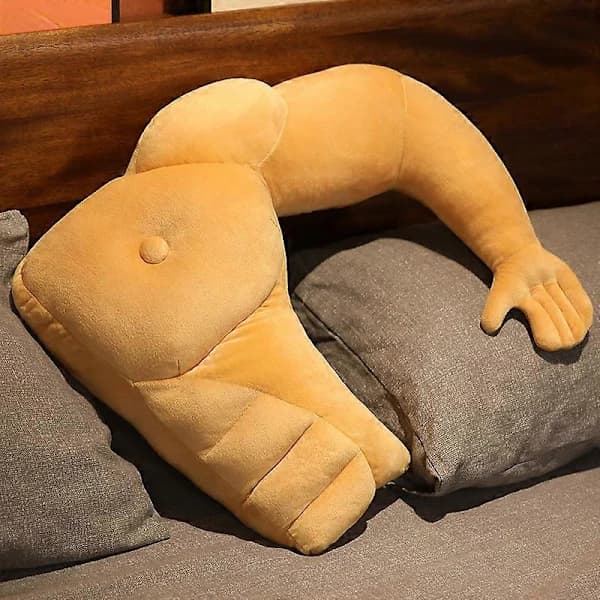 Pojkvän Kudde Muskelarm Brun Säng Sovkudde