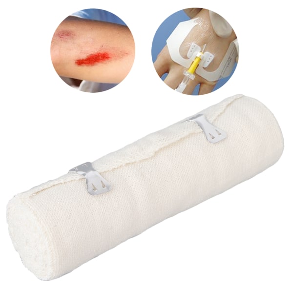 Sport Elastiskt bandage Wrap Andas Återanvändbart Spänne Fixering Kompressionsbandage 15 cm Bredd