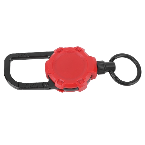 Magnetisk infällbar nyckelring Rostfri ståltråd Lättdragbart spänne Karbinhake Nyckelring Röd