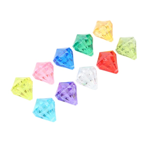 10st diamanter dykleksak Akryl Guldlåda Färgglada undervattens pärla poolleksaker för pojkar och flickor