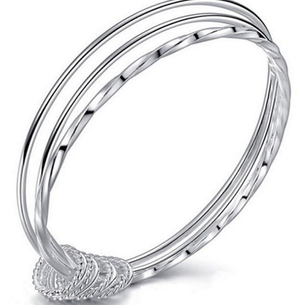 Mote Dam Smykker Massivt 925 Sterling Sølv Armbånd G