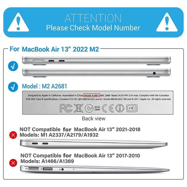 Etui M2 A2681 TRANSPARENT-GRÅ TRANSPARENT-GRÅ