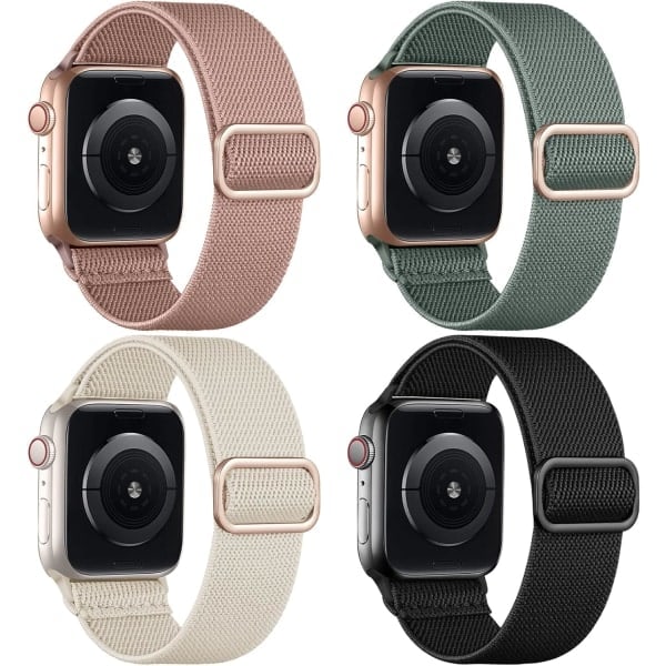 4-pack armband kompatibla med Apple Watch 41 mm 38 mm 40 mm för kvinnor