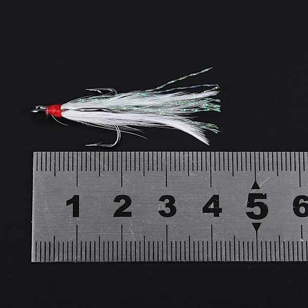 20 kpl Kalastusviehe Höyhen Diskanttikoukku Kala Crankbaits Varustetarvikkeet (#6)