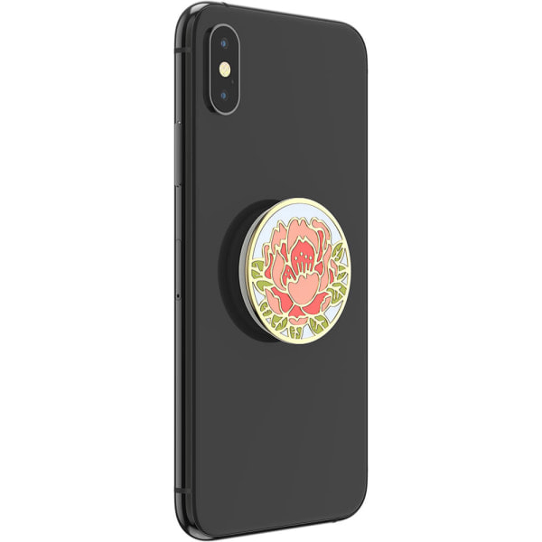 POPSOCKETS Emalj Blooming Peony Rosa Avtagbart Grepp med Ställfunktion Premium