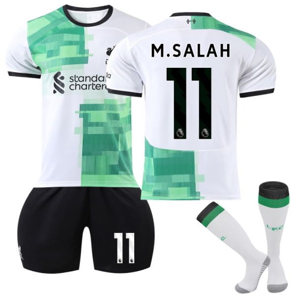 2023-2024 Liverpool borta barn fotbollströja kit nr 11 Salah 20 20