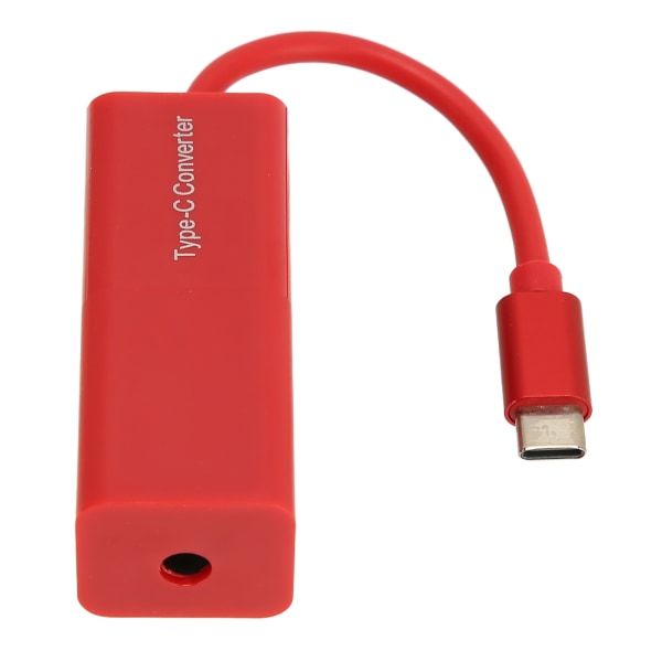 DC til USB C-adapter 65W PD DC til USB C-konverter DC-strømadapter 5,5X2,1 mm Hunn til USB C hannadapter Rød