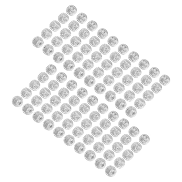 100 stk Hårfletteperler Plast Stort hulsektion 12mm Dreadlocks Hårfletteperler Gennemsigtige