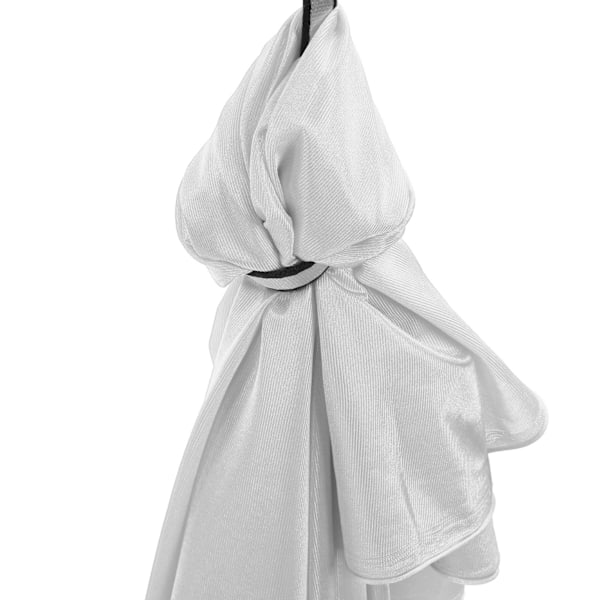 Barnhammock i polyester, elastisk og komfortabel, sensorisk hengekøye for barn, innendørs og utendørs, sølvgrå