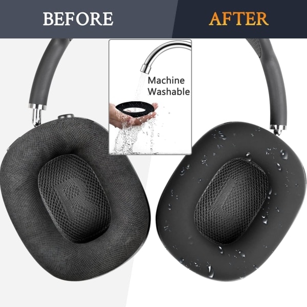 Paris Skyddssats för AirPods Max, Huvudbandsöverdrag + TPU-fodralskydd + Silikonöronkuddar, Svettresistent Tillbehör, Lätt att Tvätta, Repskydd