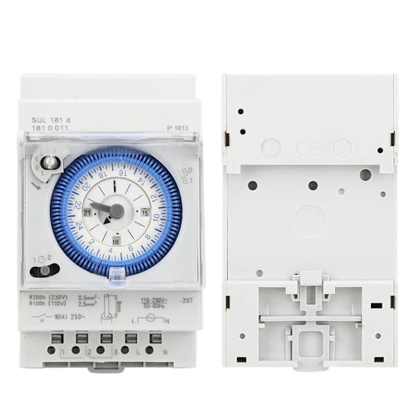 SUL181D Mekanisk Timer 15 minutter 24 timers timer tidsbryter relé 250VAC 16A - 1 stk