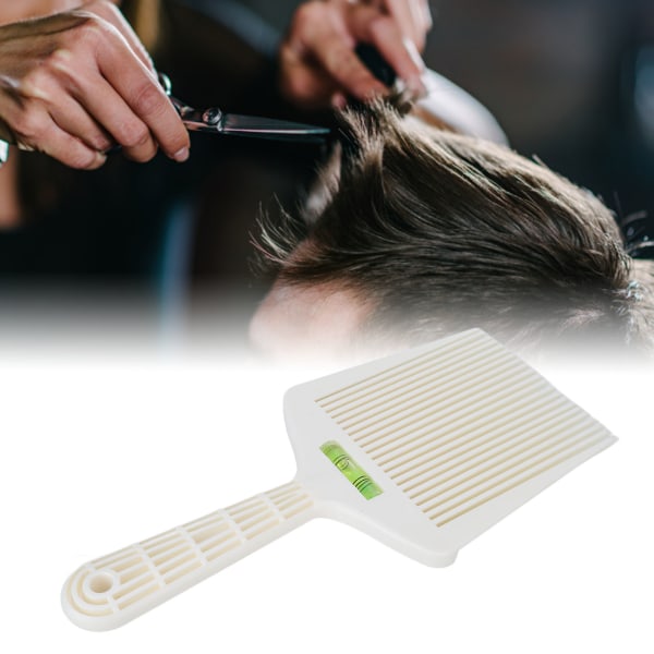 Barber Flat Top Comb Profesjonell Flat Top Comb med nøyaktig vannavretting hvit