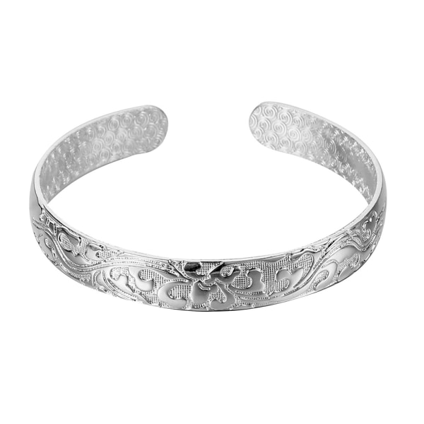 Vintage mode pion blommönster silver armband legering kedja smycken gåva