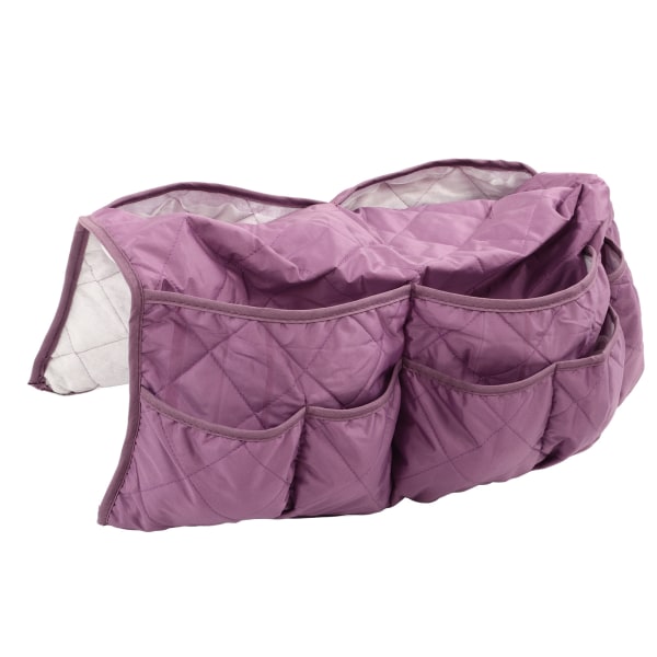Sohvan käsinojan säilytyslaukku 14 taskua, suuri tilavuus vedenpitävä säilönsäilytys säilölle ripustettavalle kauko-ohjaimelle puhelimelle violetti
