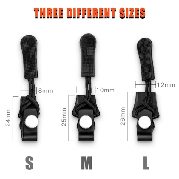 10-pack dragkedjereparationskit universell snabbfix dragkedjeersättning trasigt spänne DIY sömnadsverktyg S_paris