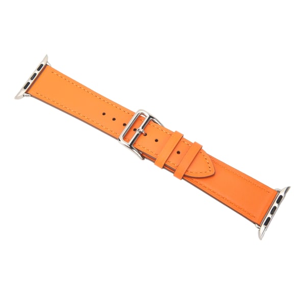 Watch rannekellon ranneke, nahkainen watch IOS - watch SE 8 7 6 5 4 3 2 1 42mm 44mm 45mm oranssi