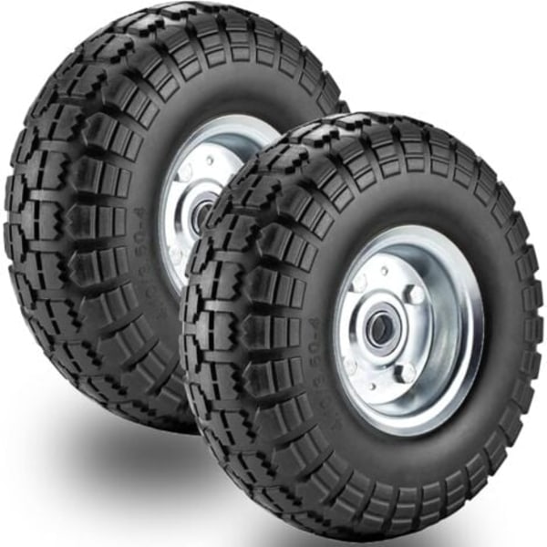 DPZO Sækkevognshjul 2 stk. Gummi 4.10/3.50-4 (260 x 83 mm).pa