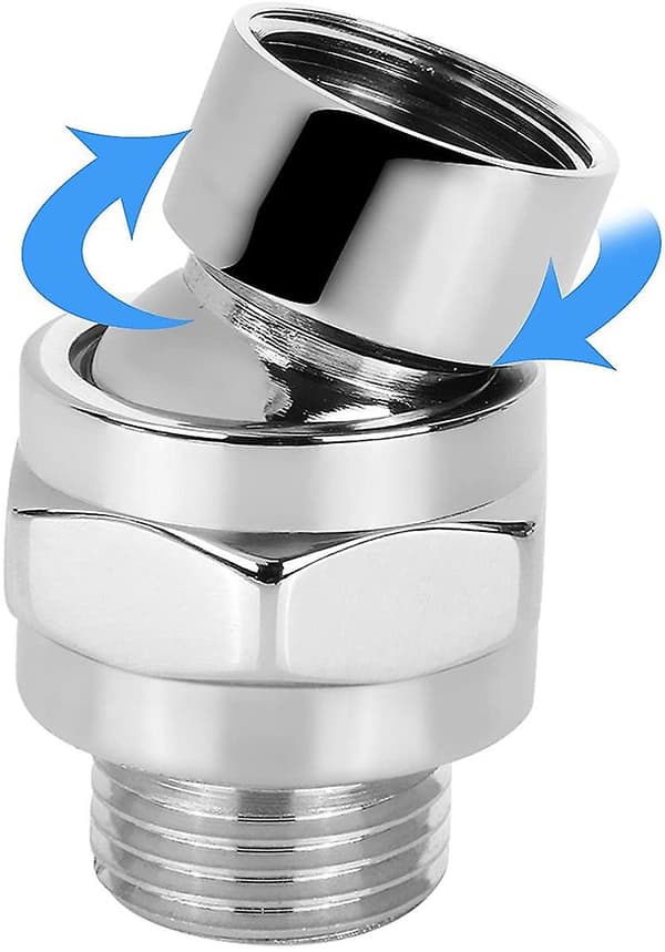 Svingbar tilkoblingskule dusjhode toppspray universell hode roterende dusjhode full kobber
