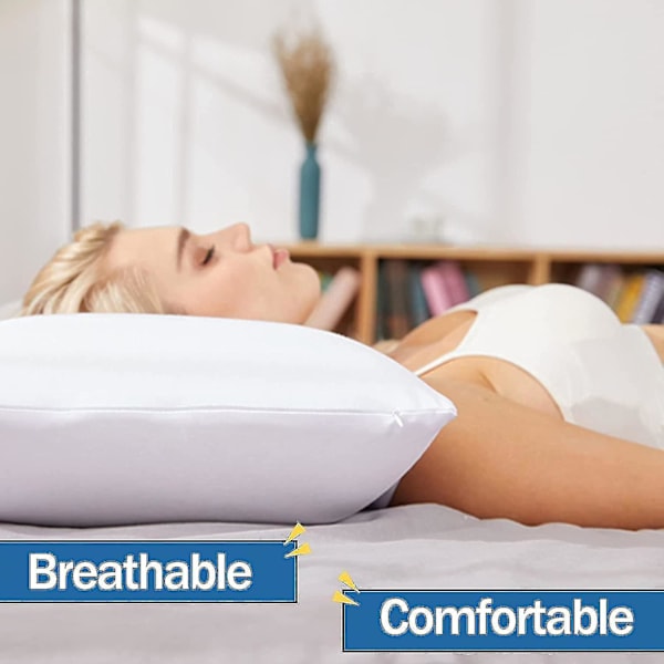 Alg 100% Talalay Latex Kudde, Extra Mjuk Latex Kudde För Sovning (Queen Size), Sängkudde För Ryggliggare
