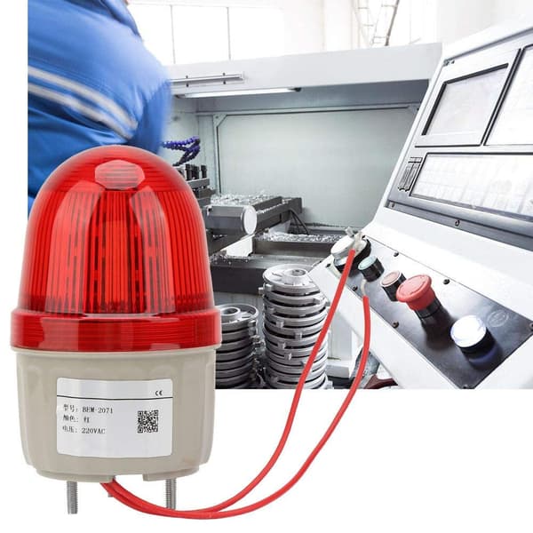 LED-blixtljus 220V AC/3W, fast bult, diameter 75mm