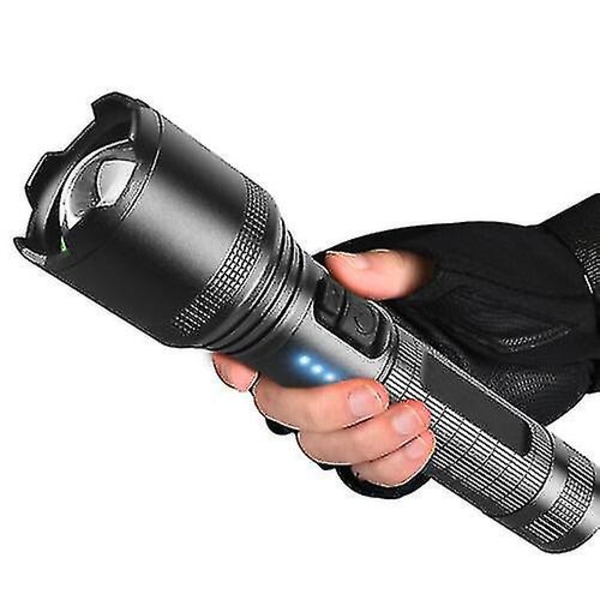 LED Superkirkas Zoom-Taskulamppu Tehokas Leirintälamppu Poliisilamppu Latautuva