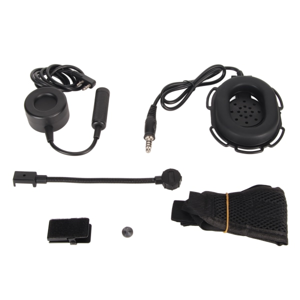 Walkie Talkie-headset med mikrofon Vattentät 2-stifts K-plugg 2-vägs radioheadset med PTT-adapter för Kenwood för HYT för TYT