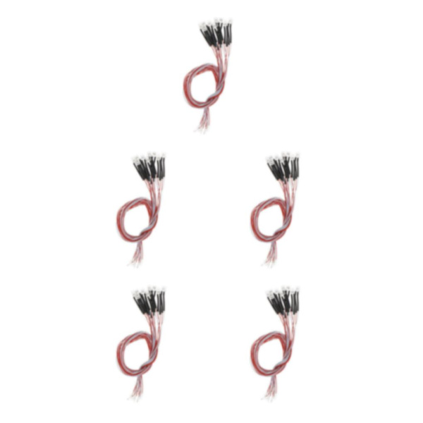 1/2/3/5 10 STK Forbundne 3 mm LED-pærer Emitterende Dioder DC3V RGB Hurtig Skift 30cm RGB Quick Changing 30cm 5Set
