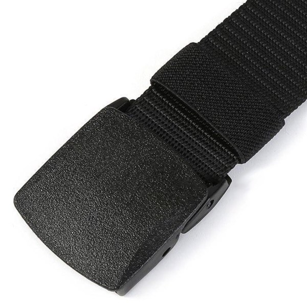 Arbeidsbelte i nylon pustende mykt fleksibelt utendørs nylon justerbart automatisk spennebelte unisex duty belte svart
