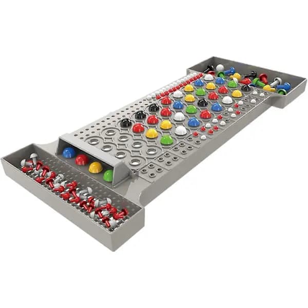 Codebreaker Logikpussel Brädspel, Strategispel för att knäcka hemliga koder för barn och föräldrar Resefamiljekul, Grå