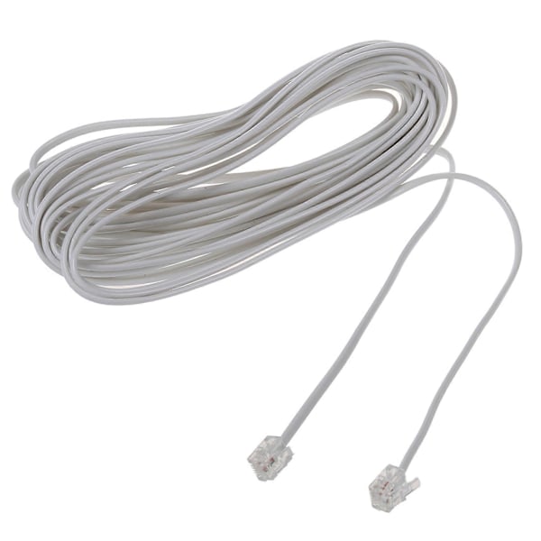 3X 9M 30Ft RJ11 6P2C Modulaariset puhelinjohdot valkoinen.pa