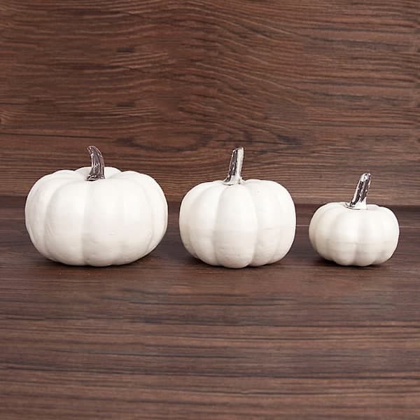 12 stk Halloween Dekoration Græskar Hvidt Græskar Kunstig