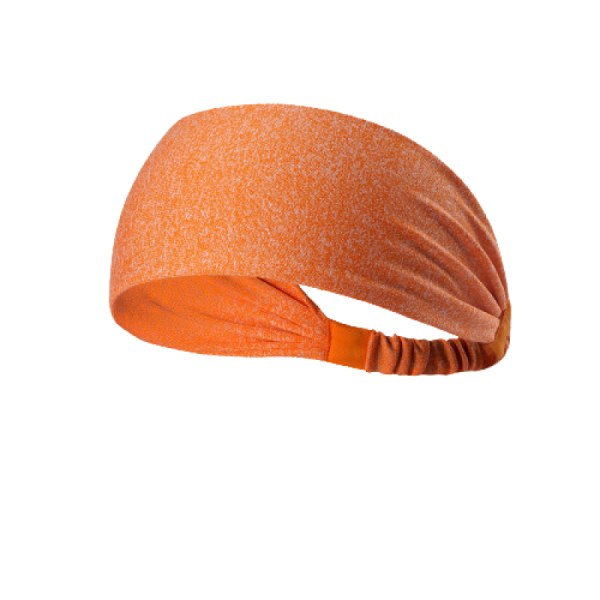 Sportpannband for women, löpning Yoga Træning Pannband Elastisk bomuldstyg Lättviktshalkfri transporterende svettbånd 1pack, orange