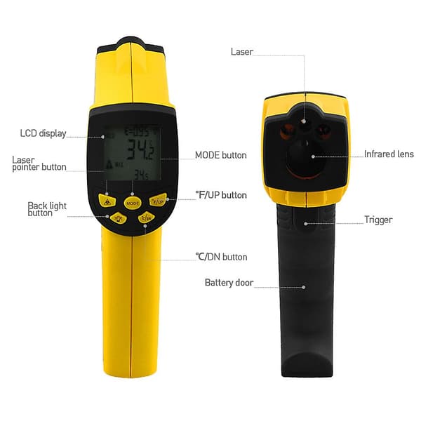 Kök Industriell Grill Digital Kötttermometer LCD-display Lång Sond 2 Enheter Timer