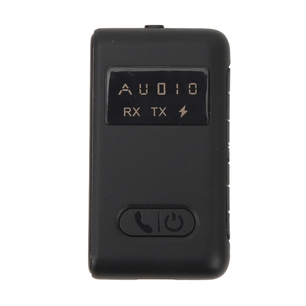 Bluetooth 5.1 lähetinvastaanotin 3,5 mm 2 IN 1 langaton audio Bluetooth vastaanotinsovitin LED-näytöllä autoon