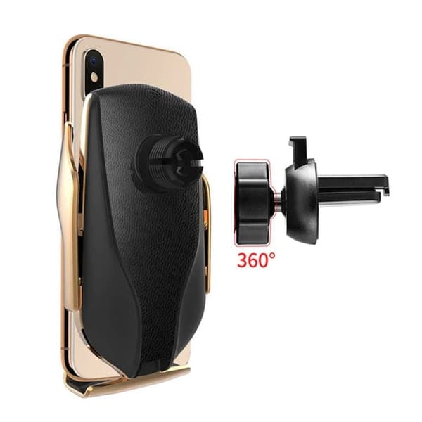 USB-C Smart Trådløs Mobillader QI Mobilholder for Bil—pa