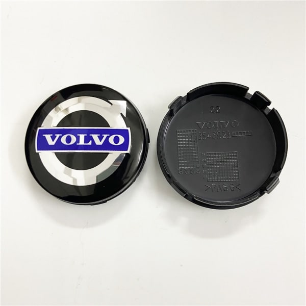 ABS-deksel 64 mm for Volvo navkapsler VOLVO Volvo navkapsler 64 mm - Volvo sølv (pakke med fire)