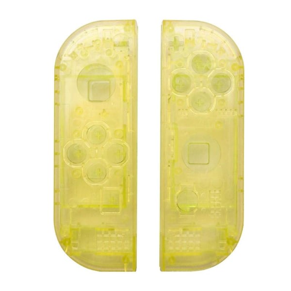 För Nintendo Switch Ns Joy Cons Controller Transparent genomskinligt ska Plastölje Cover Case med mittramTransparent Gul