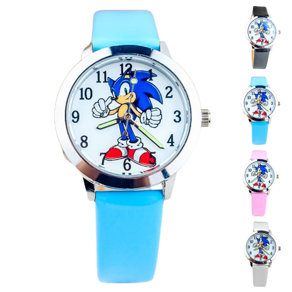 Barn Quartz Watch Tecknad Sonic The Hedgehog Student Anime Watch Blue