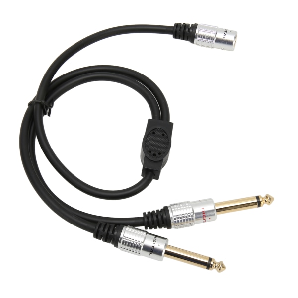 1/8 tommer til 1/4 stereosplitter Y-kabel gullbelagt 3,5 mm tokanals hunn til dobbel 6,35 mm mono hannkabel 19,7 tommer