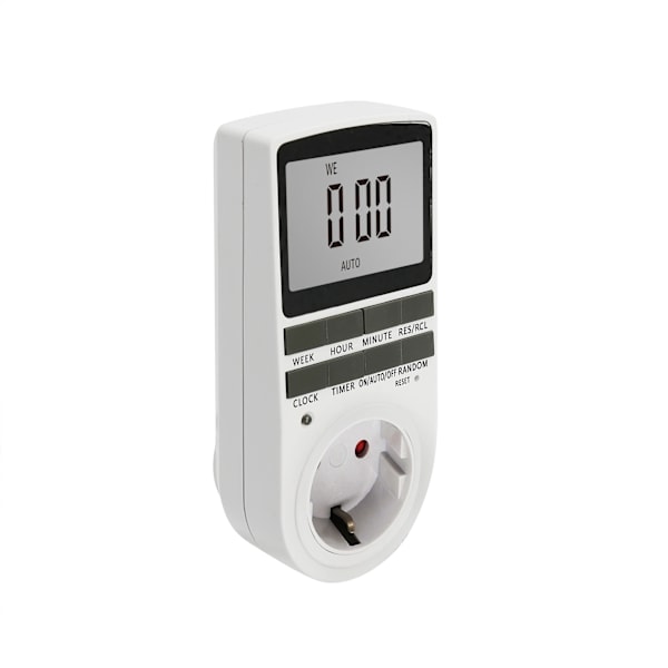 Paris_Elektrisk og digital stikkontaktprogrammerer, digital stikkontakttimer med 10 daglige ukentlige programmer