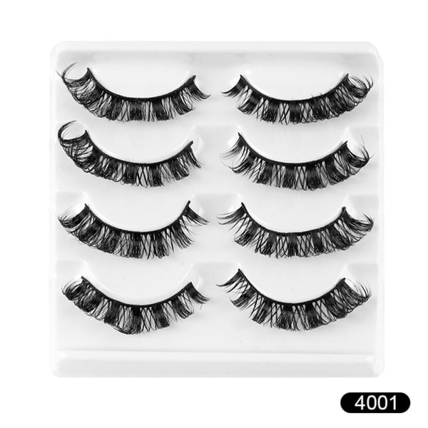 4 par falske øjenvipper Russian Strip Lashes 4001 4001 4001 4001