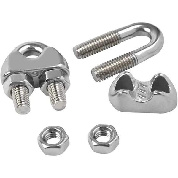 12 stk M4 U-boltklemmer, kabelklemmer