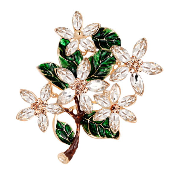 Fashionabla vintage legering blommor blad brosch kvinnor smycken tillbehör gåvor