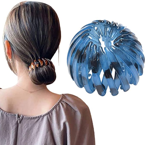 Fugleredet formet hårklemmer Vintage geometriske hårløkker Hestehaleholder for kvinner jenter 1 stk lyseblå
