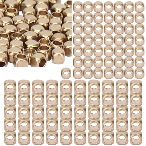 100 kpl 2 mm/2,5 mm neliön muotoisia helmiä korujen tekeminen tee-se-itse-rannekorun helmien valmistustarvike